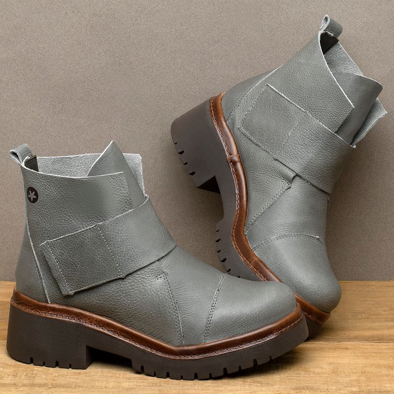 Laranja_Lima_Shoes_Sapatos_Femininos__-Bota---Cano-Curto-Salto-de-4-cm-em-Couro-Cinza---Codigo---153026_3