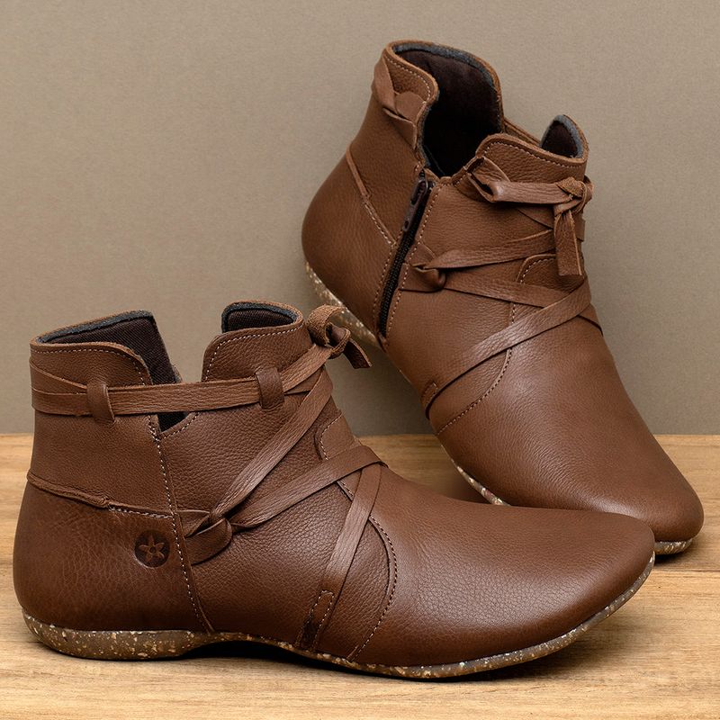 Laranja_Lima_Shoes_Sapatos_Femininos__-Flat---Boot-em-Couro-Marrom---Codigo---148022_3