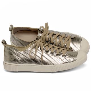 Tênis   Cano Baixo em Couro Metalizado - Codigo - 148071