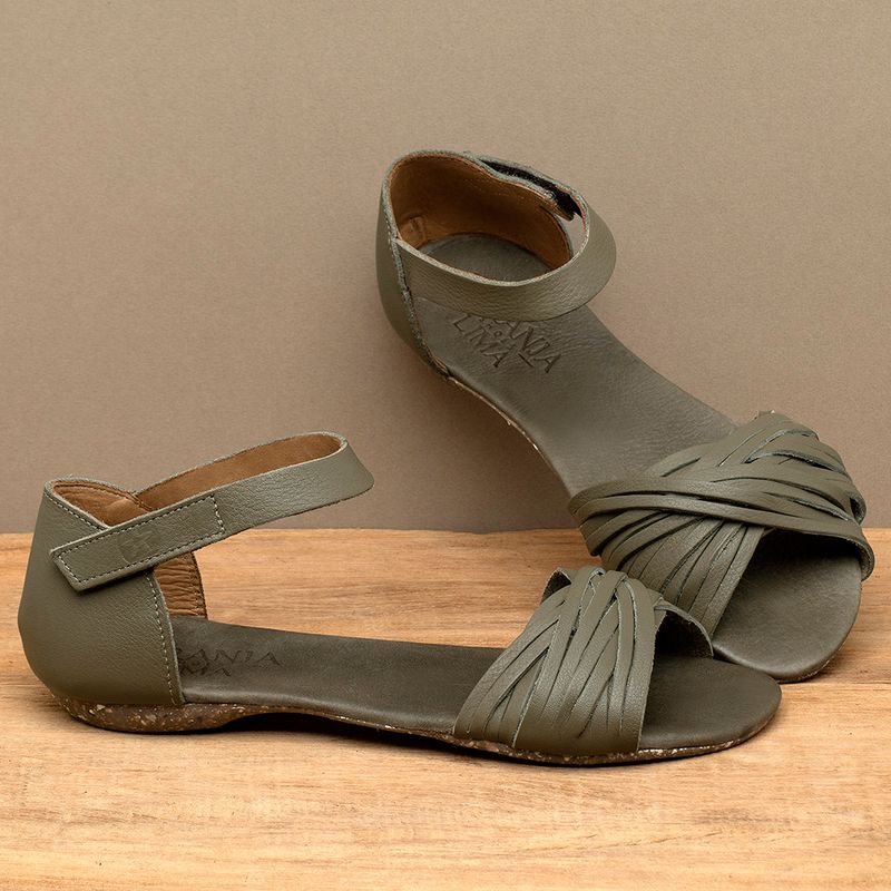 Laranja_Lima_Shoes_Sapatos_Femininos__-Sandalia-Rasteira---Flat-em-Couro-Musgo---Codigo---148028_3