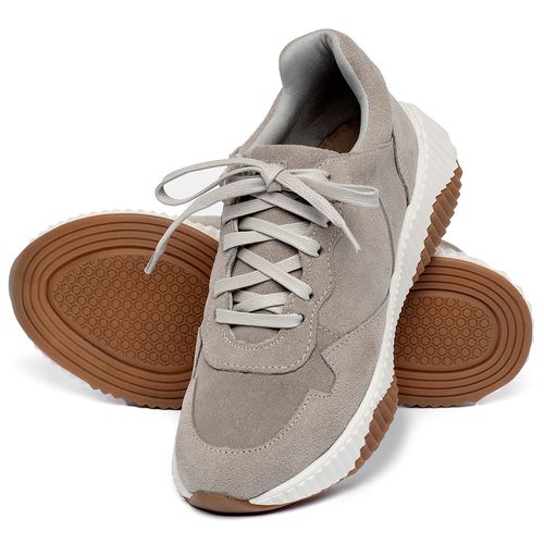 Tênis   Cano Baixo em Couro Off-White - Codigo - 156013