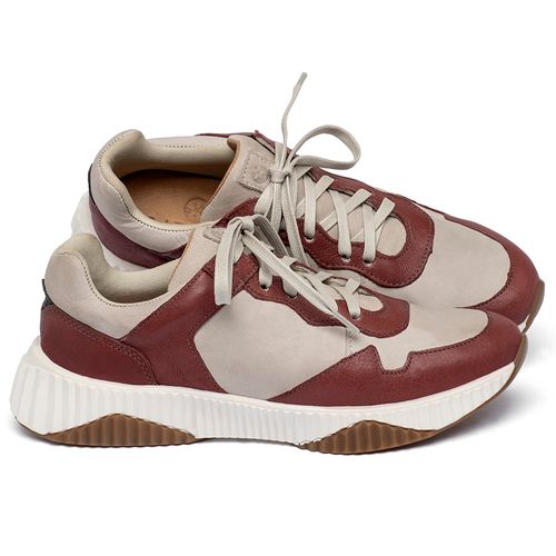Tênis   Cano Baixo em Couro Off-White - Codigo - 156013