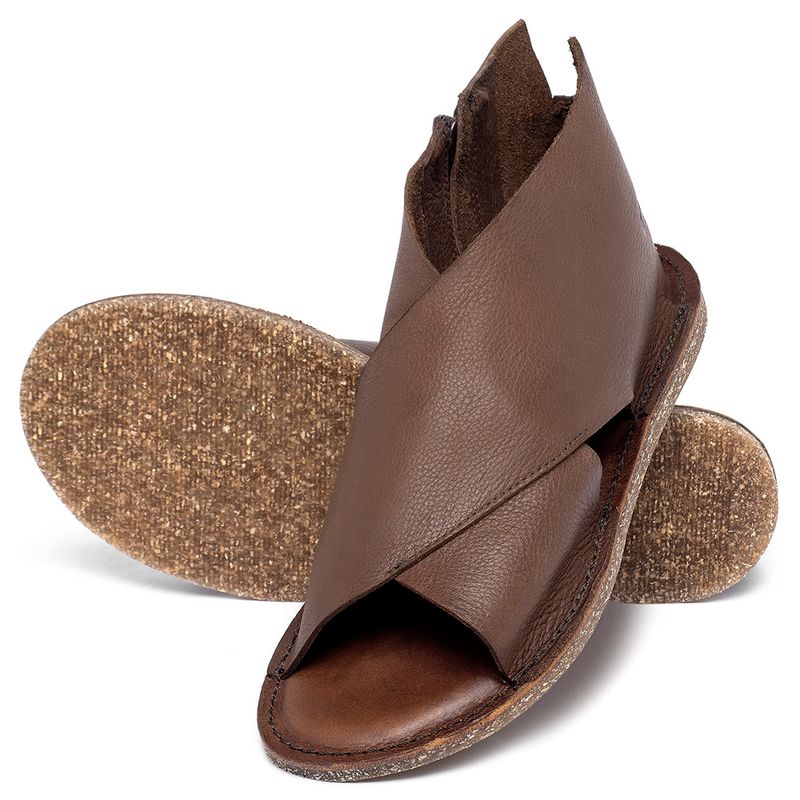 Laranja_Lima_Shoes_Sapatos_Femininos__-Sandalia-Rasteira---Flat-em-Couro-Marrom---Codigo---156025_2