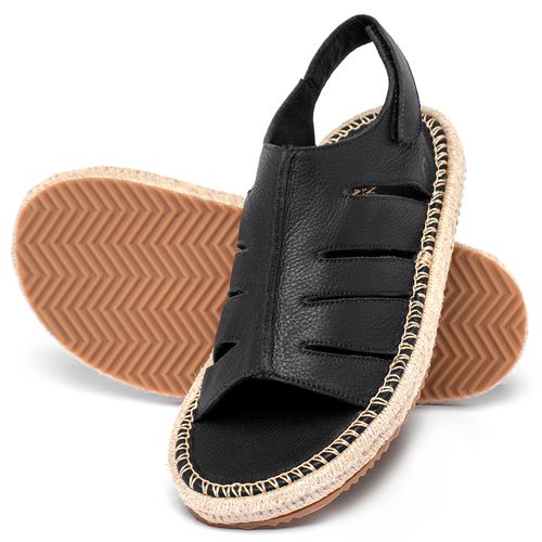 Birken em Couro Preto - Codigo - 9650