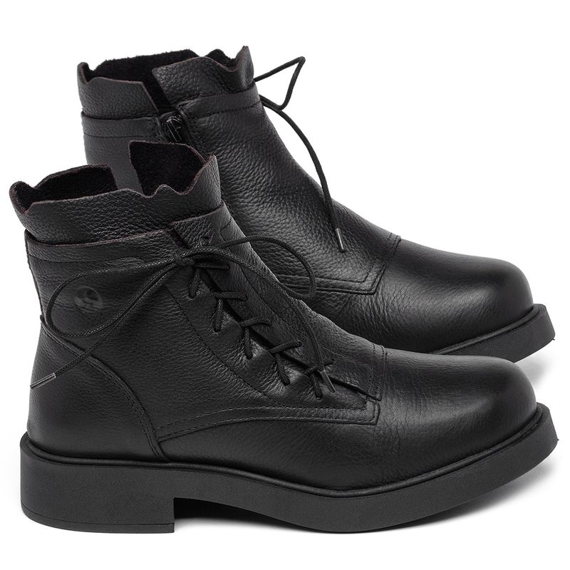 Laranja_Lima_Shoes_Sapatos_Femininos__-Bota---Cano-Curto-Salto-de-2-cm-em-Couro-Preto---Codigo---156098_1