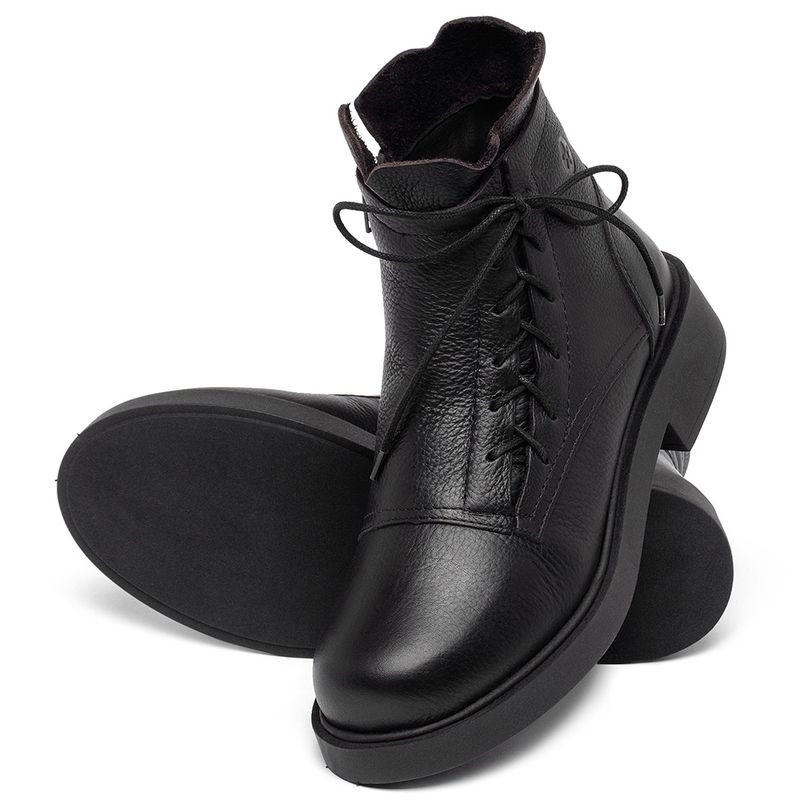 Laranja_Lima_Shoes_Sapatos_Femininos__-Bota---Cano-Curto-Salto-de-2-cm-em-Couro-Preto---Codigo---156098_2