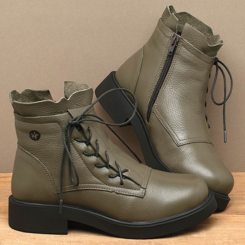 Laranja_Lima_Shoes_Sapatos_Femininos__-Bota---Cano-Curto-Salto-de-2-cm-em-Couro-Musgo---Codigo---156098_3