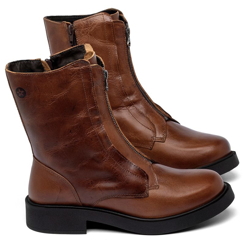 Laranja_Lima_Shoes_Sapatos_Femininos__-Bota---Cano-Medio-Salto-de-2-cm-em-Couro-Marrom---Codigo---156101_1