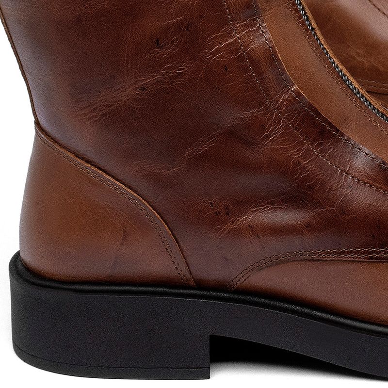 Laranja_Lima_Shoes_Sapatos_Femininos__-Bota---Cano-Medio-Salto-de-2-cm-em-Couro-Marrom---Codigo---156101_6