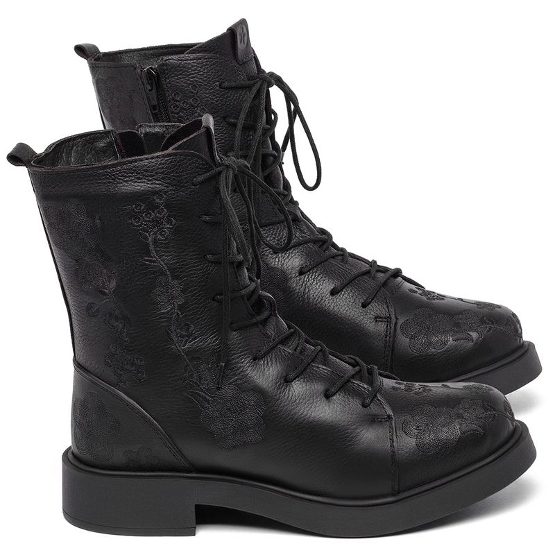 Laranja_Lima_Shoes_Sapatos_Femininos__-Bota---Cano-Medio-Salto-de-2-cm-em-Couro-Preto---Codigo---156093_1