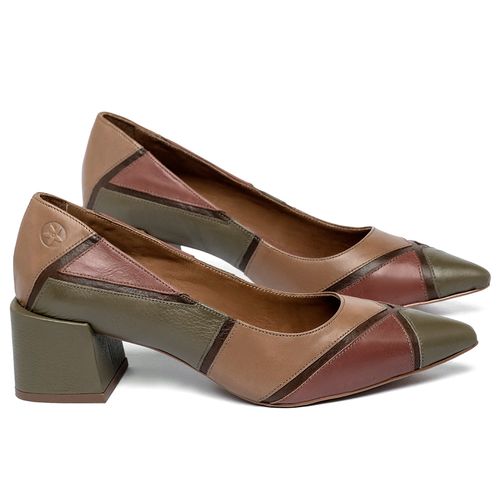 Scarpin   Bico Fino Salto de 5 cm em Couro Colorido - Codigo - 3839