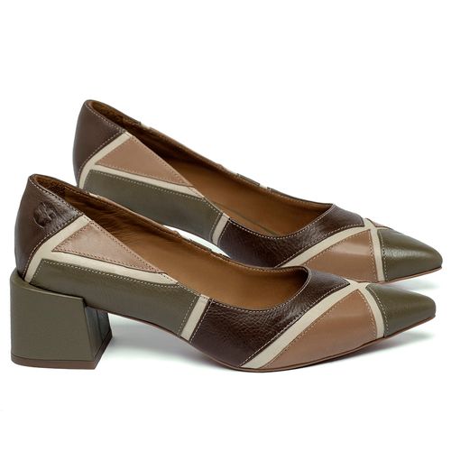 Scarpin   Bico Fino Salto de 5 cm em Couro Colorido - Codigo - 3839