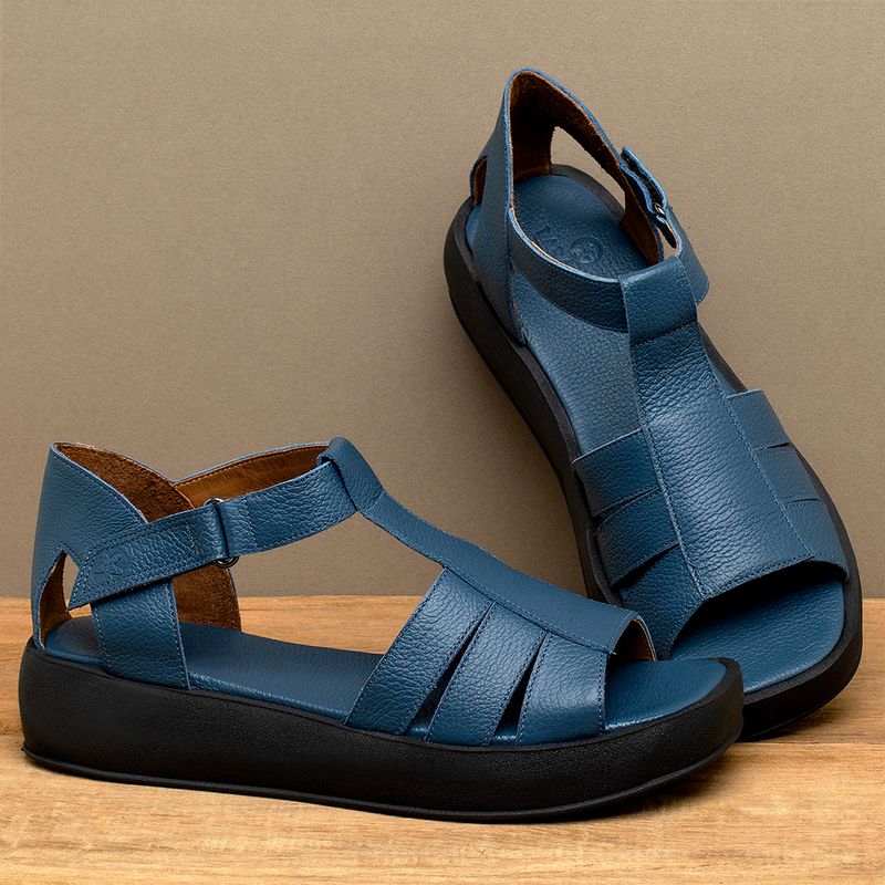 Laranja_Lima_Shoes_Sapatos_Femininos__-Sandalia---Boho-Salto-de-1-cm-em-Couro-Azul---Codigo---3918_3