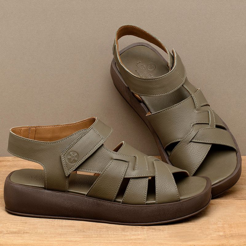 Laranja_Lima_Shoes_Sapatos_Femininos__-Sandalia---Boho-Salto-de-4-cm-em-Couro-Bicolor---Codigo---3922_3