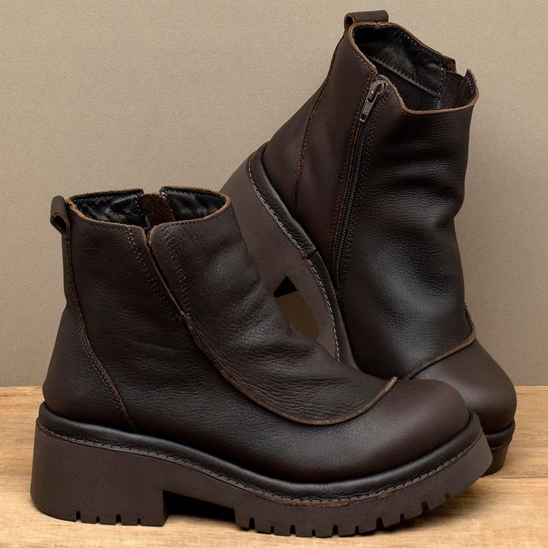 Laranja_Lima_Shoes_Sapatos_Femininos__-Bota---Cano-Curto-Salto-de-4-cm-em-Couro-Cafe---Codigo---153052_3