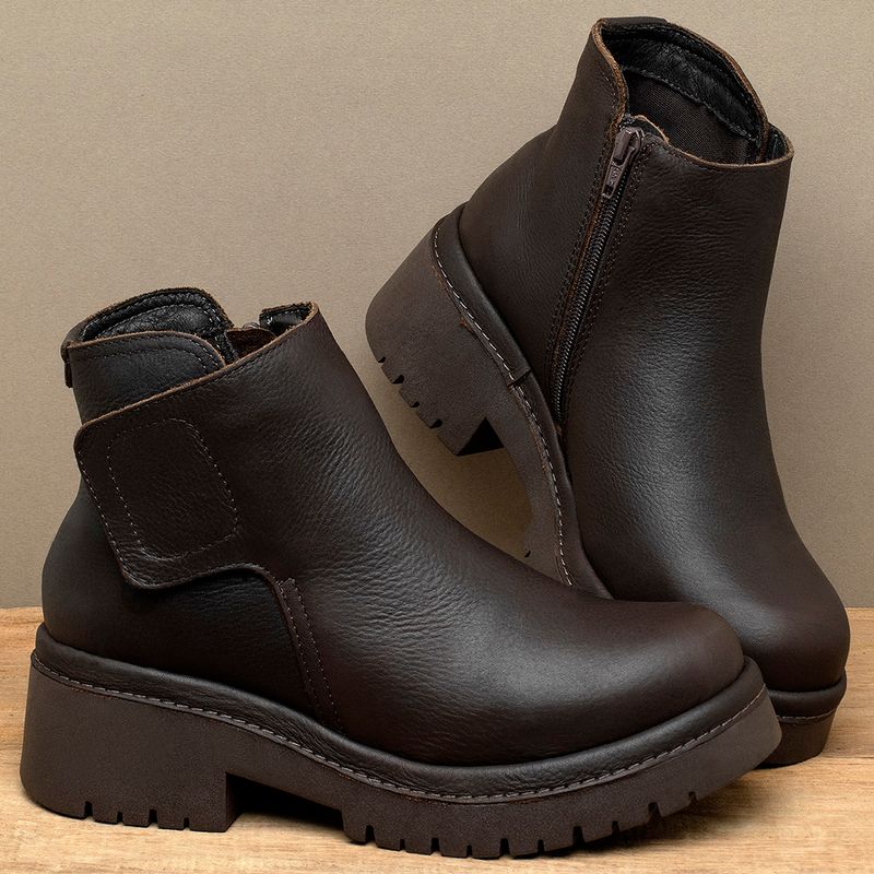 Laranja_Lima_Shoes_Sapatos_Femininos__-Bota---Cano-Curto-Salto-de-4-cm-em-Couro-Cafe---Codigo---153055_3