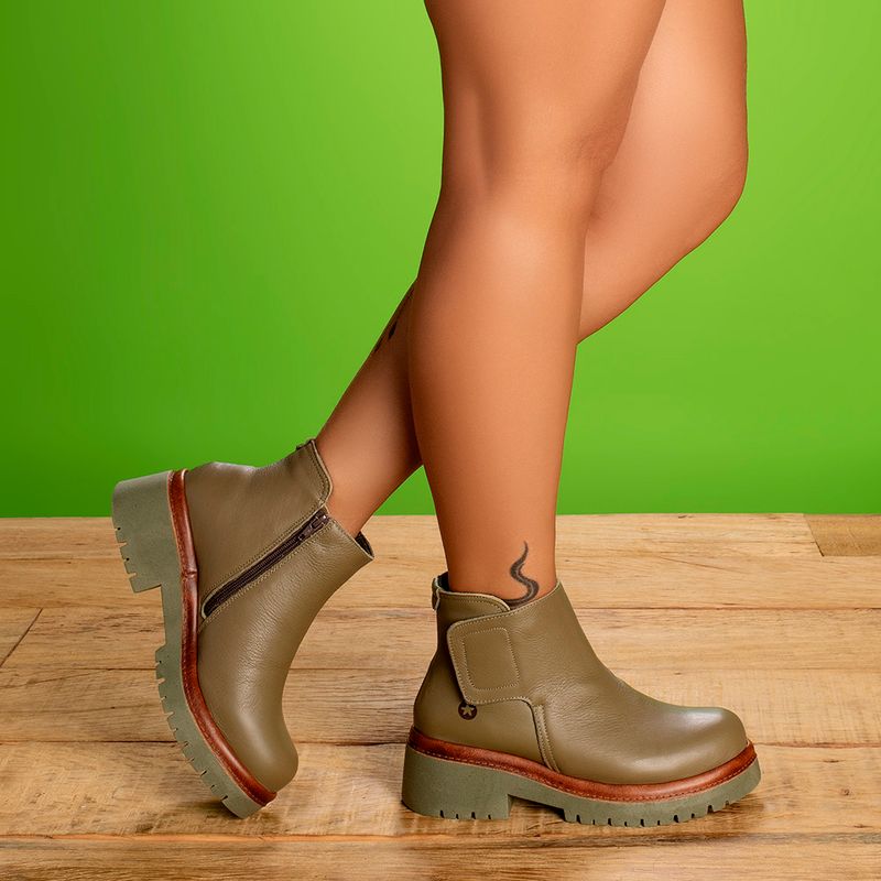 Laranja_Lima_Shoes_Sapatos_Femininos__-Bota---Cano-Curto-Salto-de-4-cm-em-Couro-Verde---Codigo---153055_9