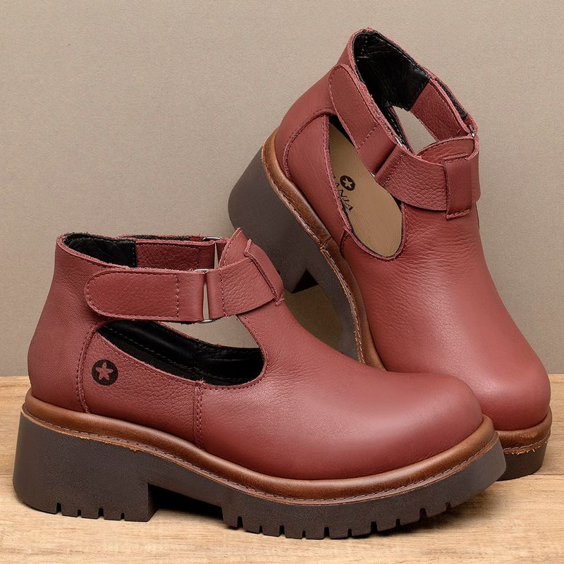 Laranja_Lima_Shoes_Sapatos_Femininos__-Bota---Cano-Curto-Salto-de-4-cm-em-Couro-Vermelho---Codigo---153083_3