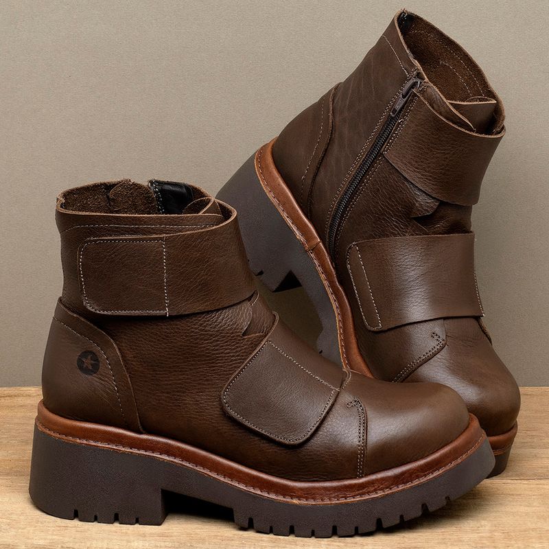 Laranja_Lima_Shoes_Sapatos_Femininos__-Bota---Cano-Curto-Salto-de-4-cm-em-Couro-Cafe---Codigo---153084_3
