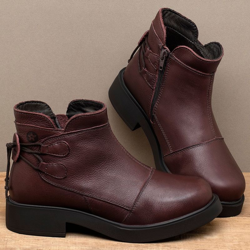 Laranja_Lima_Shoes_Sapatos_Femininos__-Bota---Cano-Curto-Salto-de-2-cm-em-Couro-Vinho---Codigo---156092_3