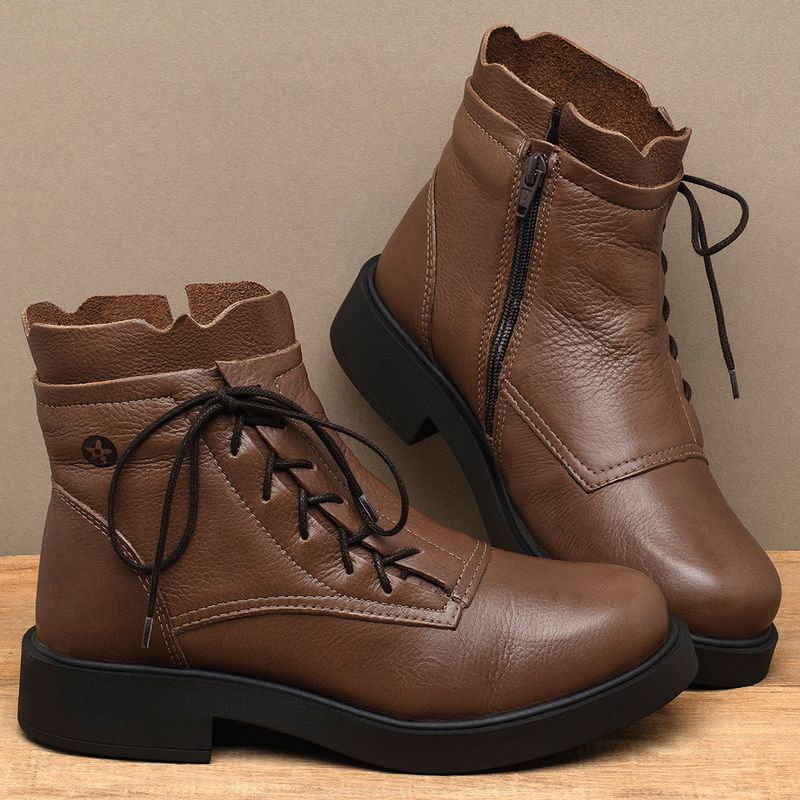 Laranja_Lima_Shoes_Sapatos_Femininos__-Bota---Cano-Curto-Salto-de-2-cm-em-Couro-Marrom---Codigo---156098_3