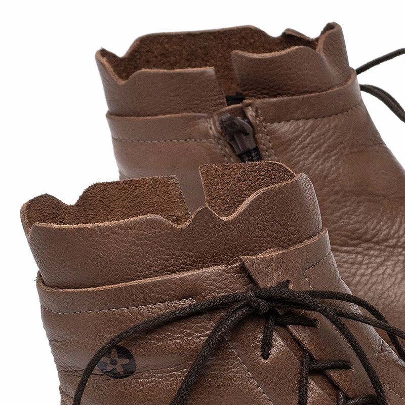 Laranja_Lima_Shoes_Sapatos_Femininos__-Bota---Cano-Curto-Salto-de-2-cm-em-Couro-Marrom---Codigo---156098_5