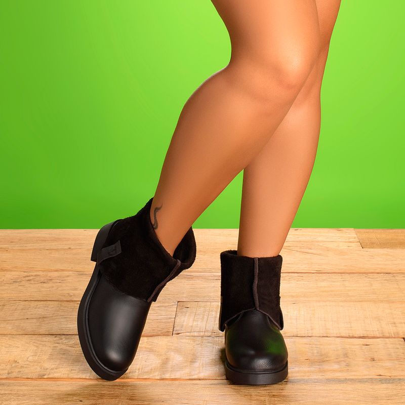 Laranja_Lima_Shoes_Sapatos_Femininos__-Bota---Cano-Curto-Salto-de-2-cm-em-Couro-Preto---Codigo---156106_7