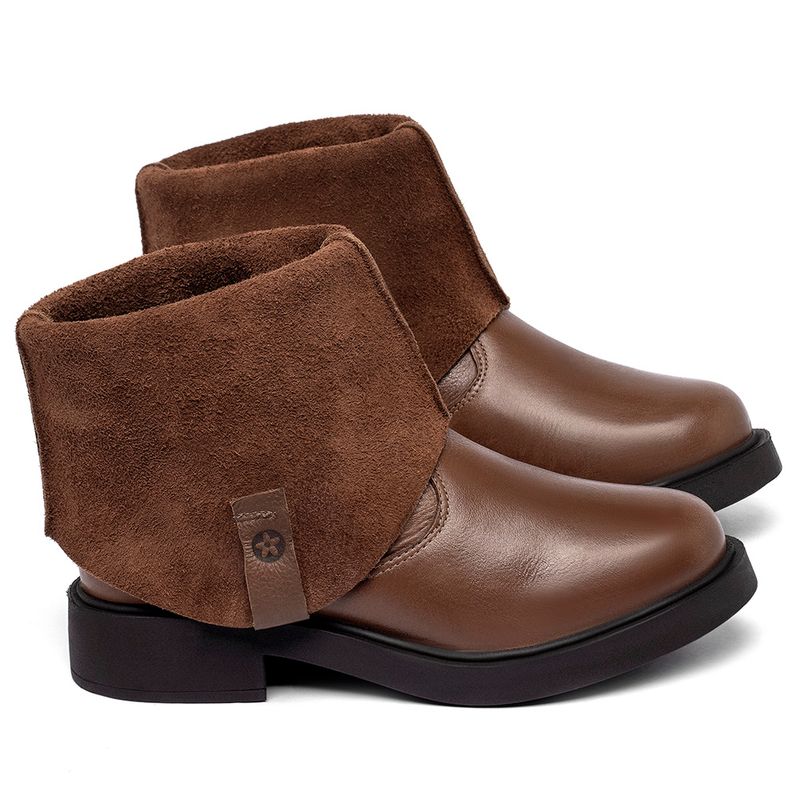 Laranja_Lima_Shoes_Sapatos_Femininos__-Bota---Cano-Curto-Salto-de-2-cm-em-Couro-Marrom---Codigo---156106_1