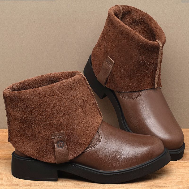 Laranja_Lima_Shoes_Sapatos_Femininos__-Bota---Cano-Curto-Salto-de-2-cm-em-Couro-Marrom---Codigo---156106_3