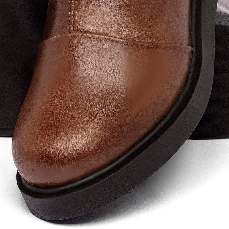 Laranja_Lima_Shoes_Sapatos_Femininos__-Bota---Cano-Curto-Salto-de-2-cm-em-Couro-Marrom---Codigo---156107_7