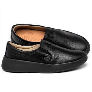 Tênis   Cano Baixo em Couro Preto - Codigo - 158023