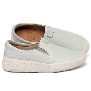 Tênis   Cano Baixo em Couro Off-White - Codigo - 158023