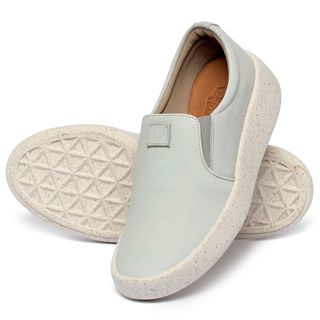 Tênis   Cano Baixo em Couro Off-White - Codigo - 158023