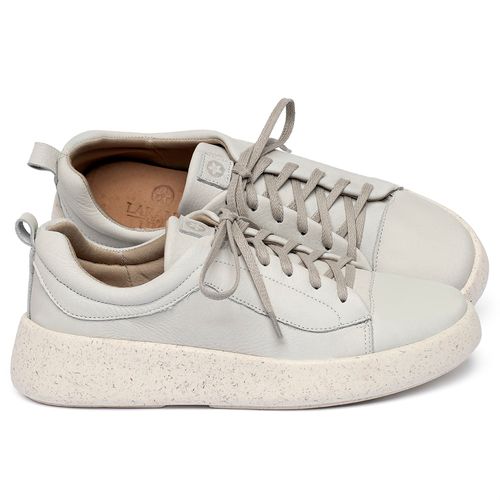 Tênis   Cano Baixo em Couro Off-White - Codigo - 158024
