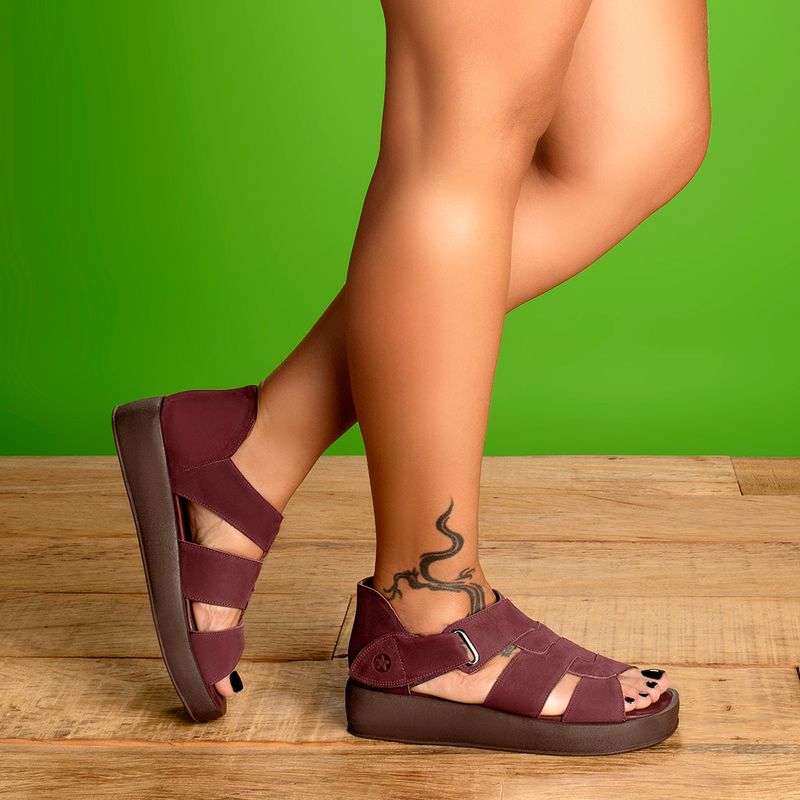 Laranja_Lima_Shoes_Sapatos_Femininos__-Sandalia---Boho-Salto-de-4-cm-em-Couro-Vinho---Codigo---3915_8