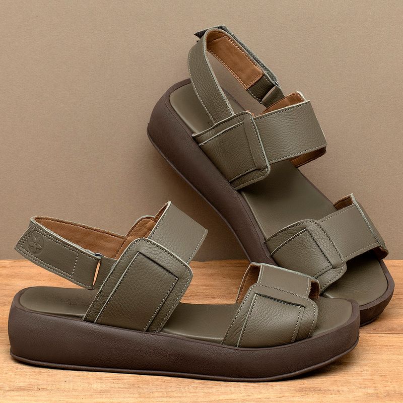 Laranja_Lima_Shoes_Sapatos_Femininos__-Sandalia---Boho-Salto-de-4-cm-em-Couro-Musgo---Codigo---3916_3