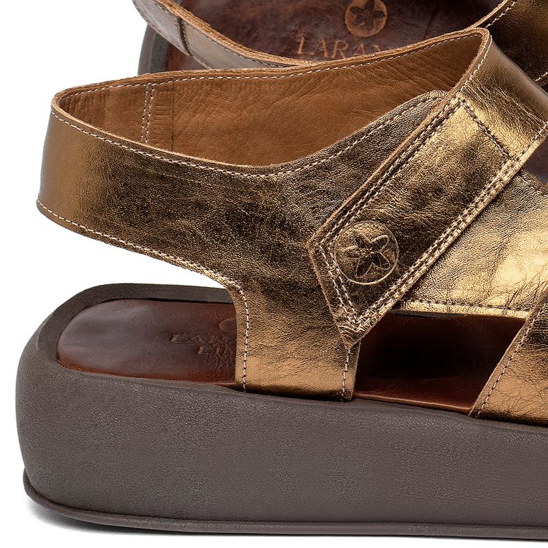 Laranja_Lima_Shoes_Sapatos_Femininos__-Sandalia---Boho-Salto-de-4-cm-em-Couro-Metalizado---Codigo---3922_5