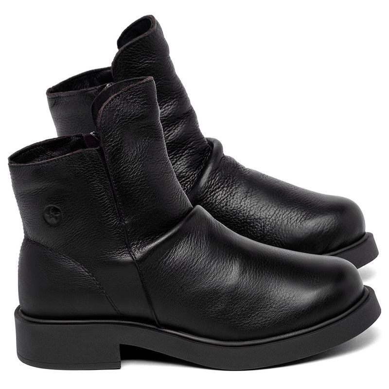 Laranja_Lima_Shoes_Sapatos_Femininos__-Bota---Cano-Curto-Salto-de-2-cm-em-Couro-Preto---Codigo---156094_1