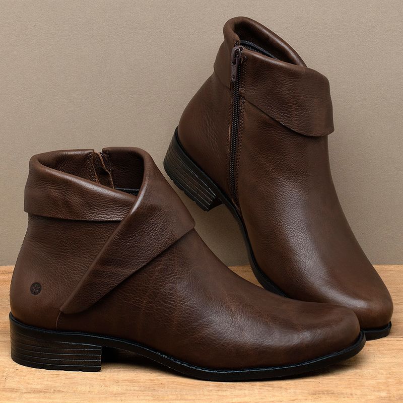 Laranja_Lima_Shoes_Sapatos_Femininos__-Bota---Cano-Curto-Salto-de-2-cm-em-Couro-Cafe---Codigo---152007_3
