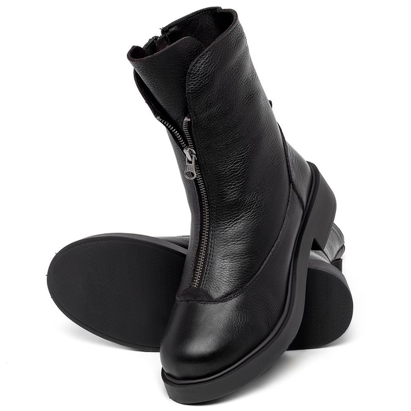 Laranja_Lima_Shoes_Sapatos_Femininos__-Bota---Cano-Medio-Salto-de-2-cm-em-Couro-Preto---Codigo---156100_2