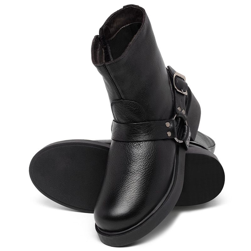 Laranja_Lima_Shoes_Sapatos_Femininos__-Bota---Cano-Curto-Salto-de-2-cm-em-Couro-Preto---Codigo---156105_2
