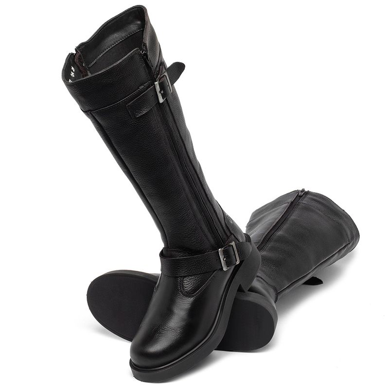 Laranja_Lima_Shoes_Sapatos_Femininos__-Bota---Cano-Longo-Salto-de-2-cm-em-Couro-Preto---Codigo---156111_2