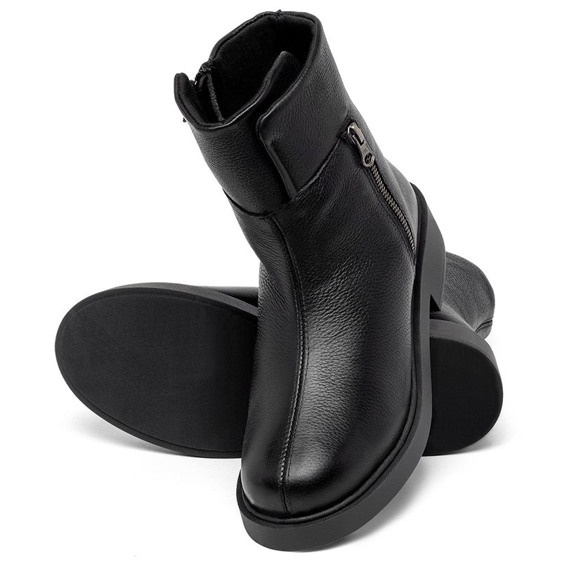 Laranja_Lima_Shoes_Sapatos_Femininos__-Bota---Cano-Curto-Salto-de-2-cm-em-Couro-Preto---Codigo---156097_2
