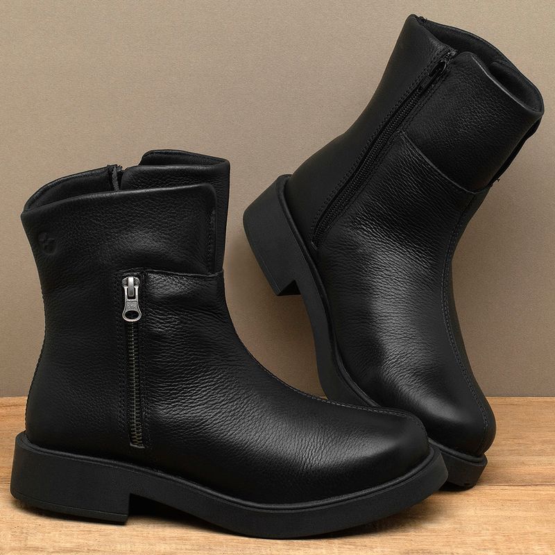 Laranja_Lima_Shoes_Sapatos_Femininos__-Bota---Cano-Curto-Salto-de-2-cm-em-Couro-Preto---Codigo---156097_3