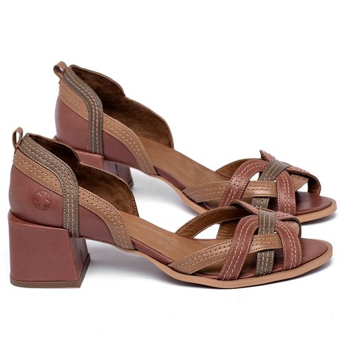 Sandália   Laranja Lima Shoes Classic Salto de 5 cm em Couro Colorido - Codigo - 3871