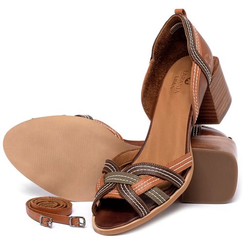 Sandália   Laranja Lima Shoes Classic Salto de 5 cm em Couro Colorido - Codigo - 3871