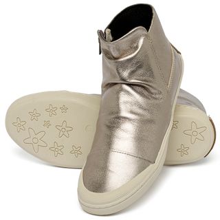 Tênis   Cano Alto em Couro Metalizado - Codigo - 141189