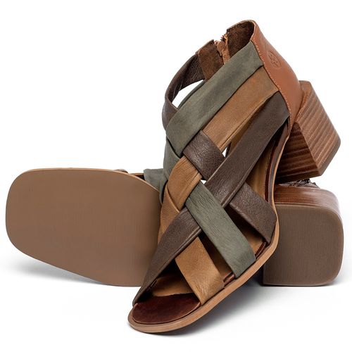 Sandália   Laranja Lima Shoes Classic Salto de 6 cm em Couro Colorido - Codigo - 3829