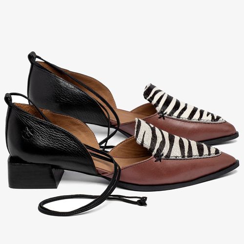 Scarpin   Bico Fino Salto de 3 cm em Couro Animal Print - Codigo - 3863