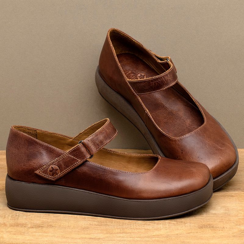 Laranja_Lima_Shoes_Sapatos_Femininos__-Sapatilha---Bico-Quadrado-Salto-de-4-cm-em-Couro-Marrom---Codigo---3975_3